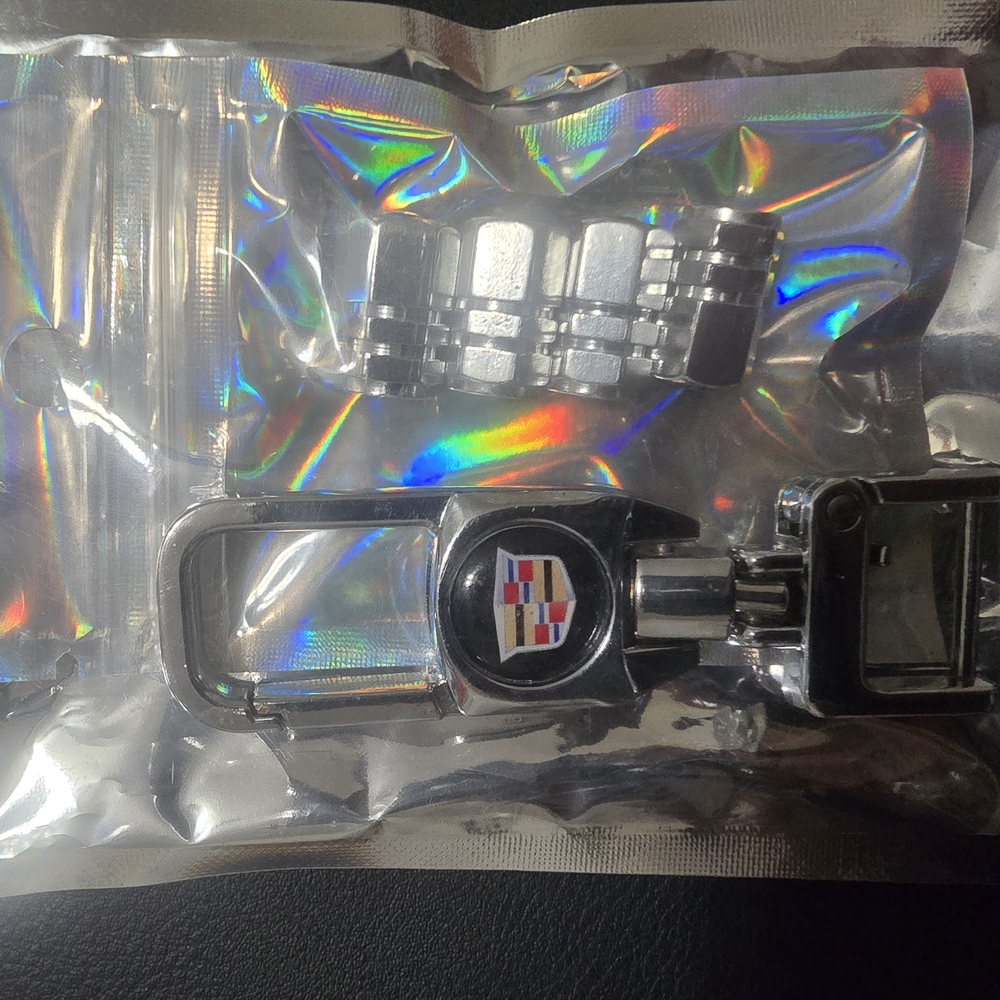 Cadillac Silver Keychain with Logo